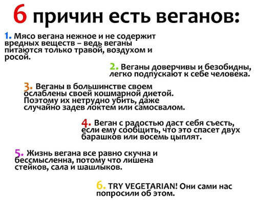 Типичный пример интернет-троллинга веганов и вегетарианцев.