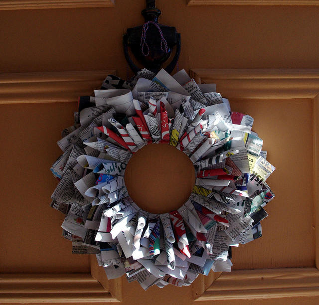 Recyclable Paper Christmas Wreath